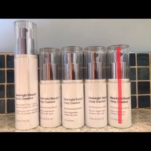 Meaningful Beauty eye enhancing serum and antioxidant day crème.